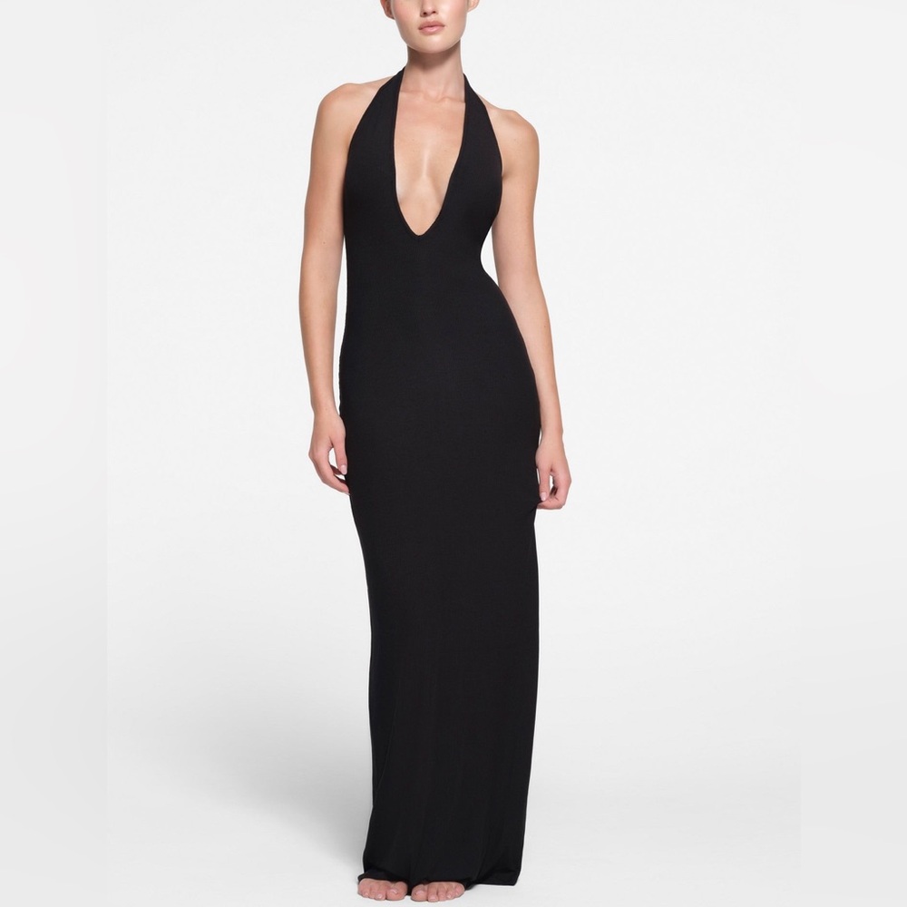 SKIMS Black Maxi Dress